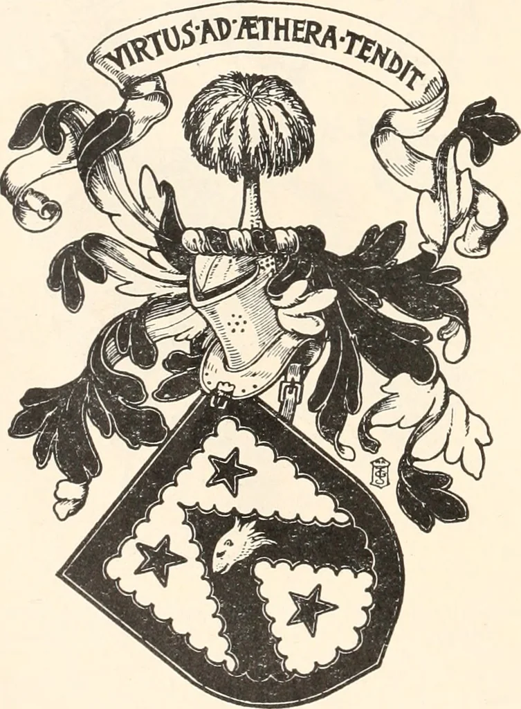 An illustration from Armorial families : a directory of gentlemen of coat-armour, 1905, leaf 133
