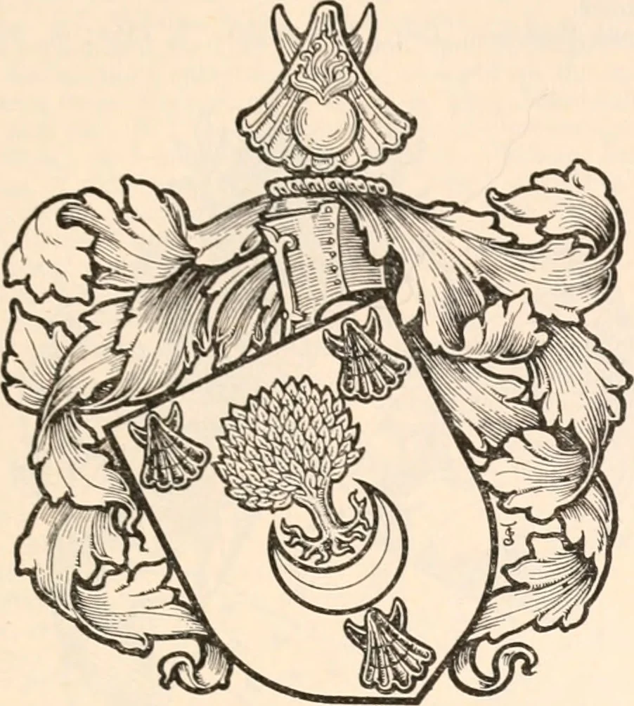 An illustration from Armorial families : a directory of gentlemen of coat-armour, 1905, leaf 136