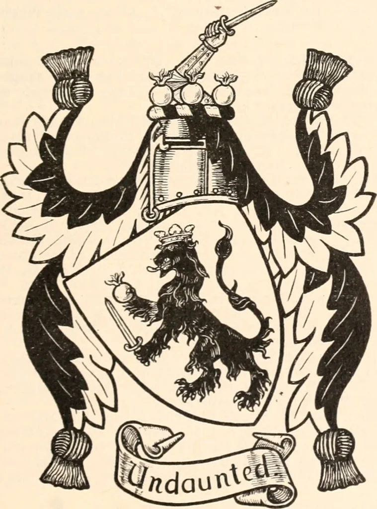 An illustration from Armorial families : a directory of gentlemen of coat-armour, 1905, leaf 136