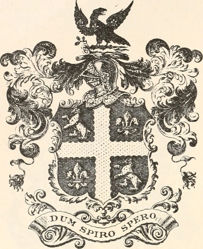 An illustration from Armorial families : a directory of gentlemen of coat-armour, 1905, leaf 139