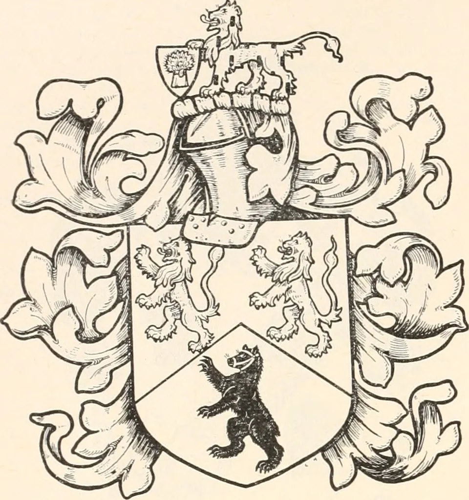 An illustration from Armorial families : a directory of gentlemen of coat-armour, 1905, leaf 147