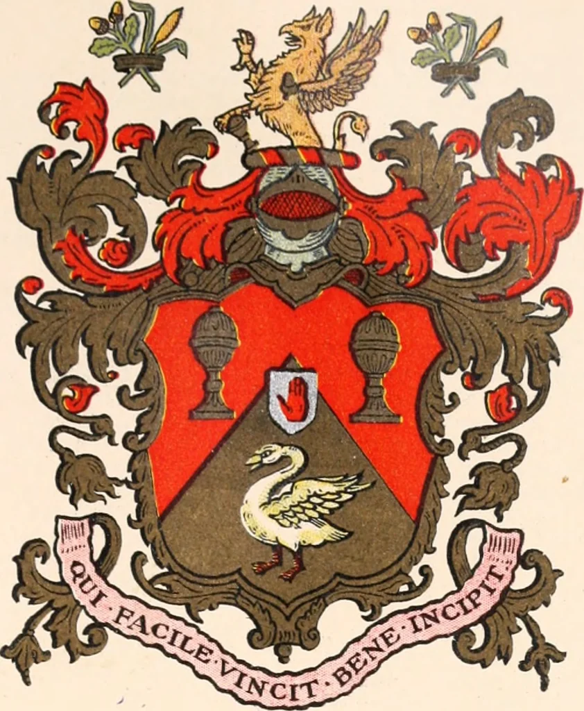 An illustration from Armorial families : a directory of gentlemen of coat-armour, 1905, leaf 152