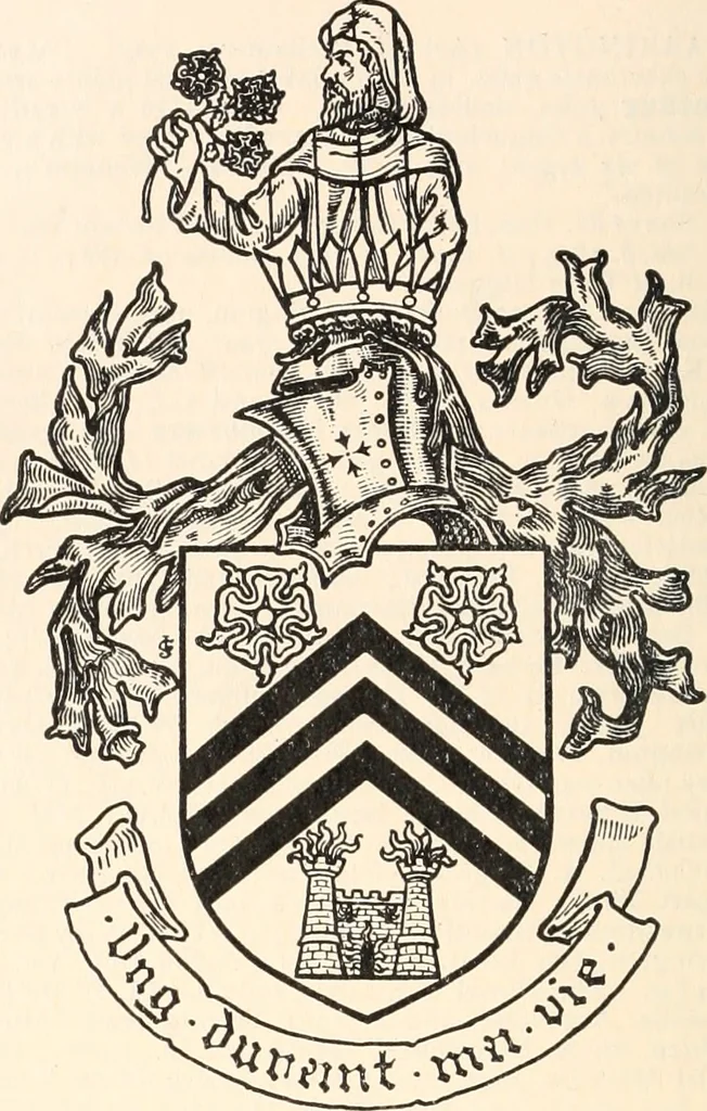 An illustration from Armorial families : a directory of gentlemen of coat-armour, 1905, leaf 155