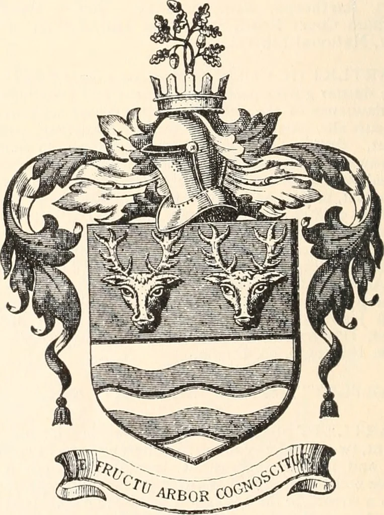 An illustration from Armorial families : a directory of gentlemen of coat-armour, 1905, leaf 159
