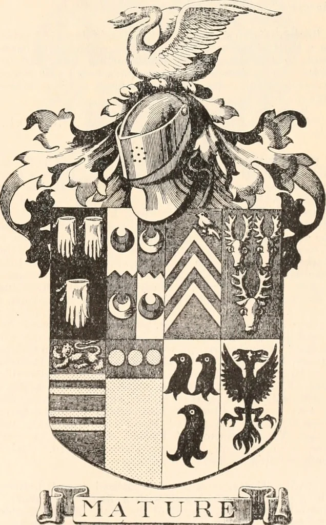 An illustration from Armorial families : a directory of gentlemen of coat-armour, 1905, leaf 160