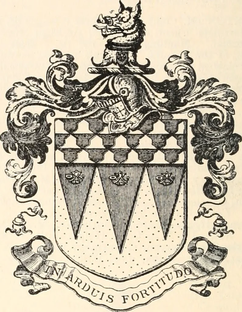 An illustration from Armorial families : a directory of gentlemen of coat-armour, 1905, leaf 161