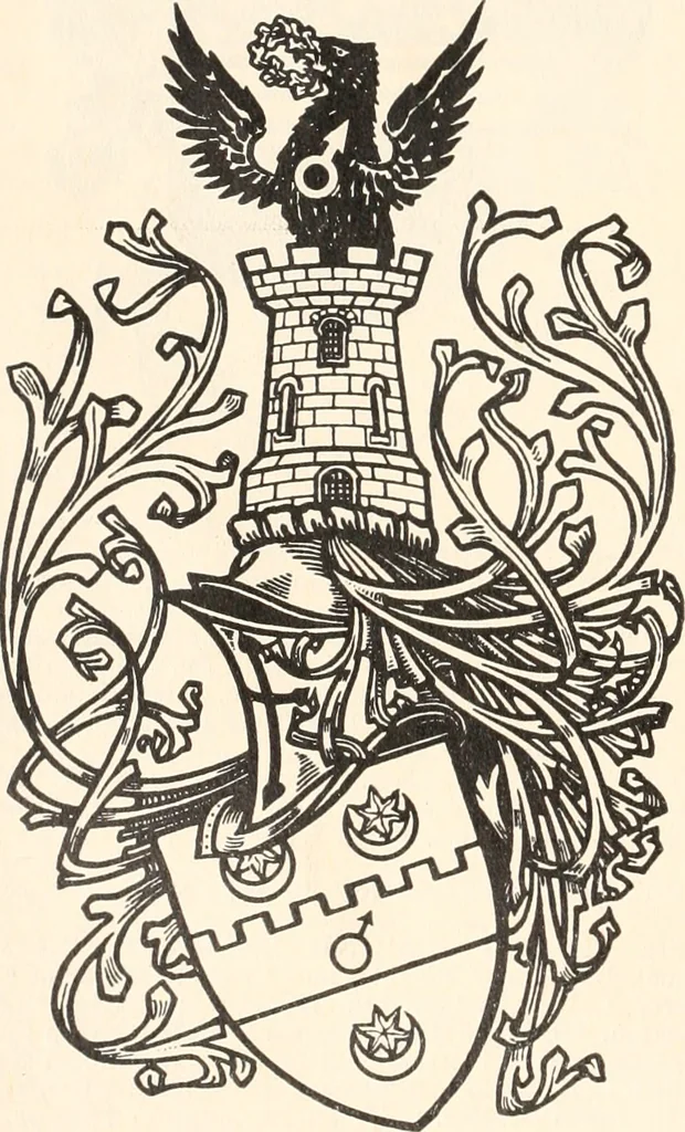 An illustration from Armorial families : a directory of gentlemen of coat-armour, 1905, leaf 163