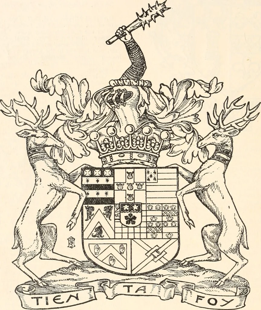 An illustration from Armorial families : a directory of gentlemen of coat-armour, 1905, leaf 165