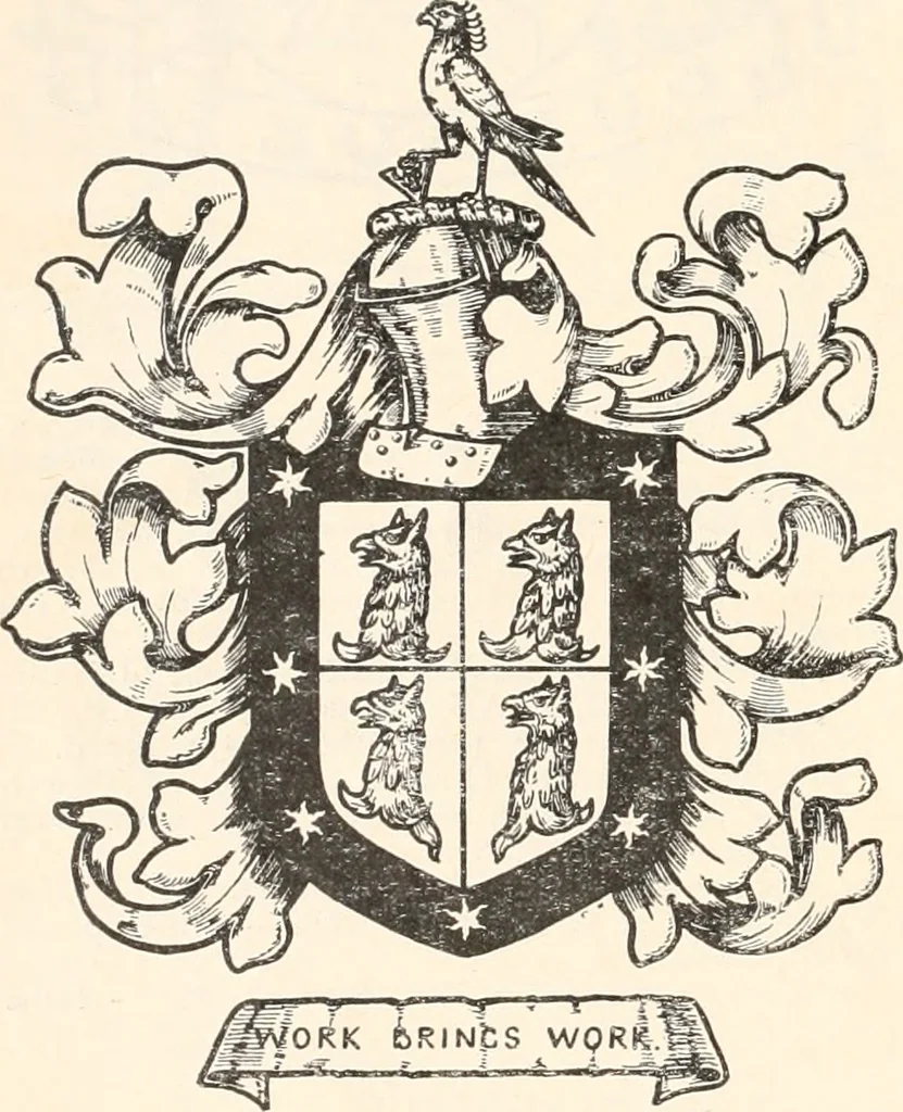 An illustration from Armorial families : a directory of gentlemen of coat-armour, 1905, leaf 171