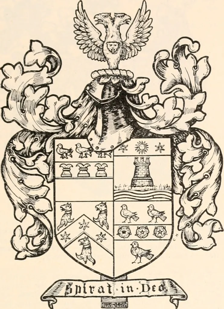 An illustration from Armorial families : a directory of gentlemen of coat-armour, 1905, leaf 172