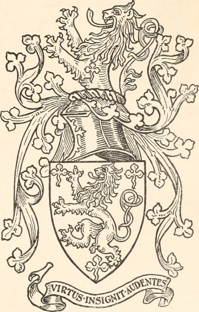 An illustration from Armorial families : a directory of gentlemen of coat-armour, 1905, leaf 172