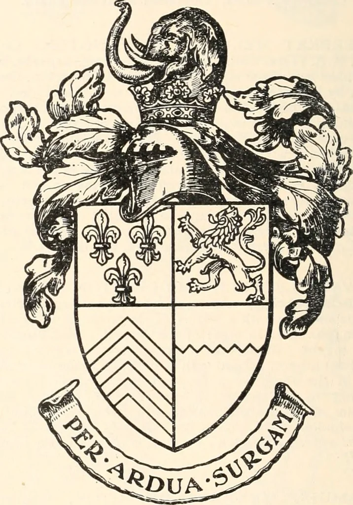 An illustration from Armorial families : a directory of gentlemen of coat-armour, 1905, leaf 179