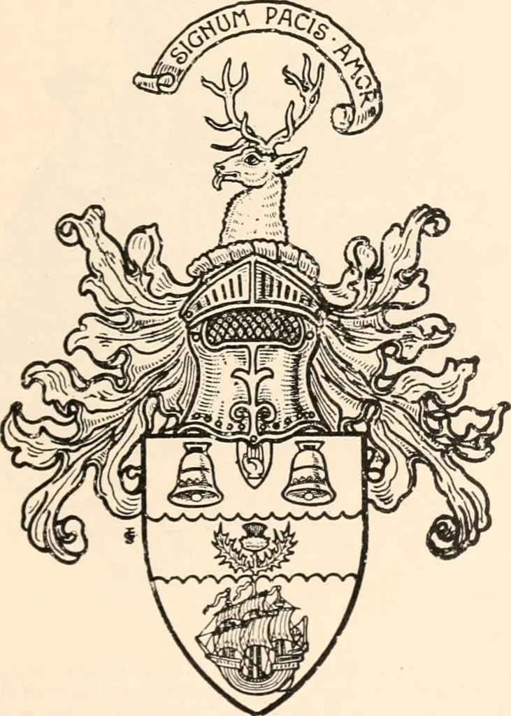 An illustration from Armorial families : a directory of gentlemen of coat-armour, 1905, leaf 182