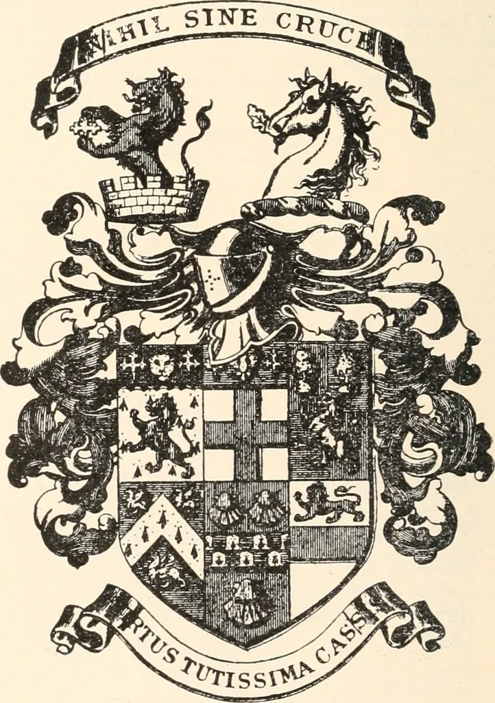 An illustration from Armorial families : a directory of gentlemen of coat-armour, 1905, leaf 183