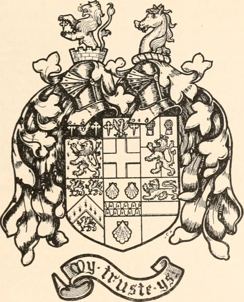 An illustration from Armorial families : a directory of gentlemen of coat-armour, 1905, leaf 184