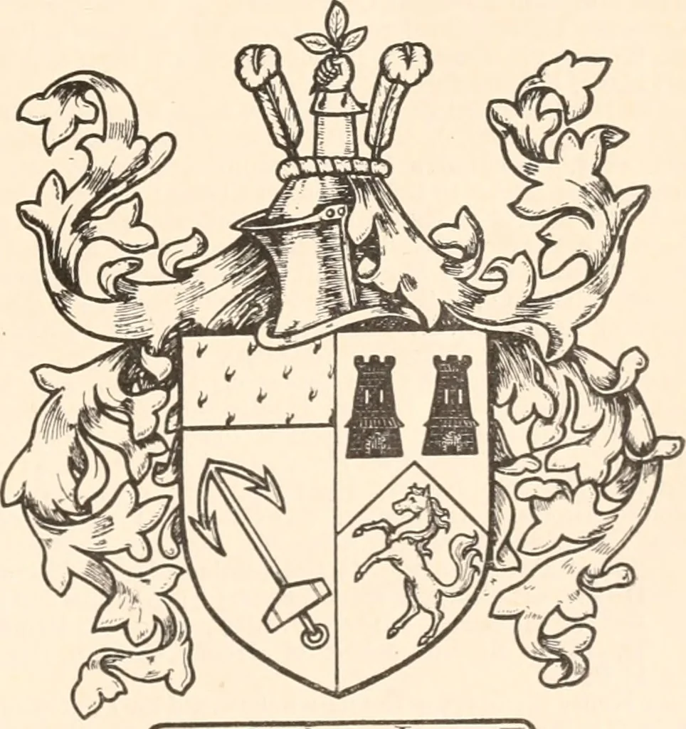 An illustration from Armorial families : a directory of gentlemen of coat-armour, 1905, leaf 184