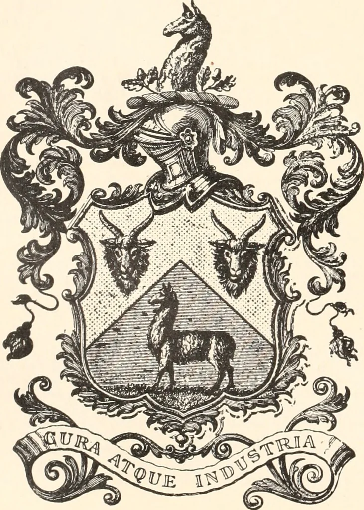 An illustration from Armorial families : a directory of gentlemen of coat-armour, 1905, leaf 187