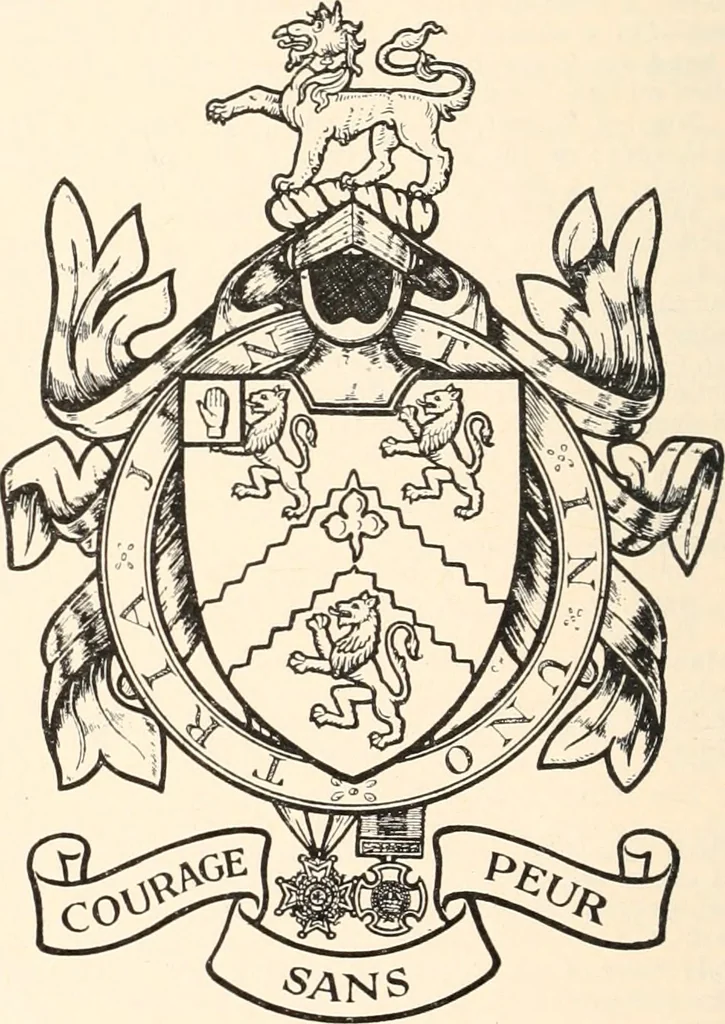 An illustration from Armorial families : a directory of gentlemen of coat-armour, 1905, leaf 187