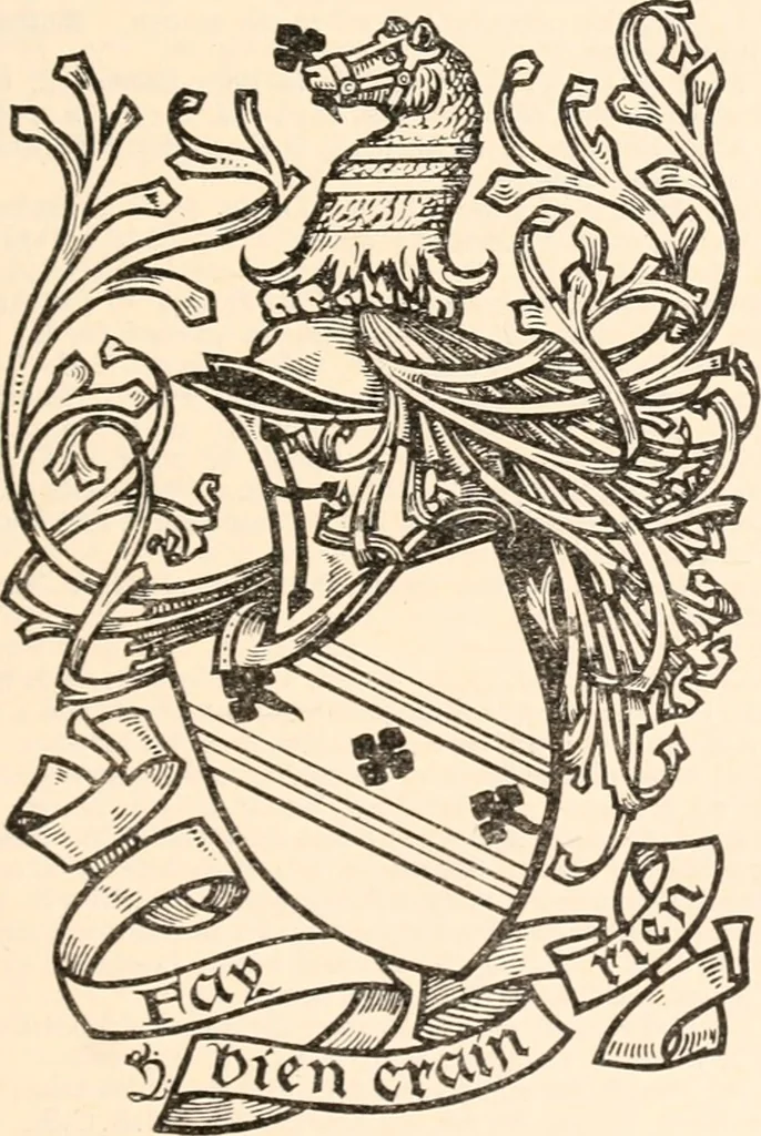 An illustration from Armorial families : a directory of gentlemen of coat-armour, 1905, leaf 190