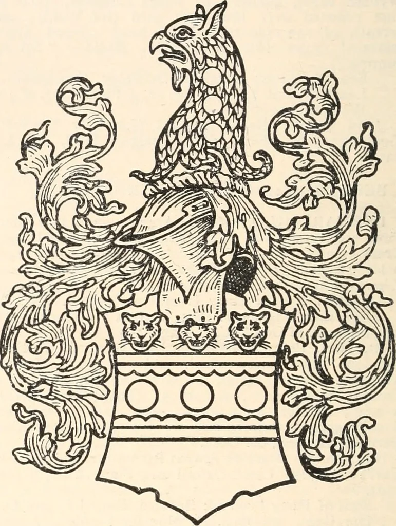 An illustration from Armorial families : a directory of gentlemen of coat-armour, 1905, leaf 195