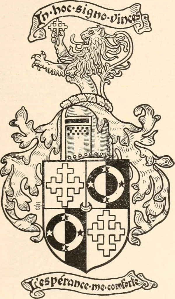 An illustration from Armorial families : a directory of gentlemen of coat-armour, 1905, leaf 196