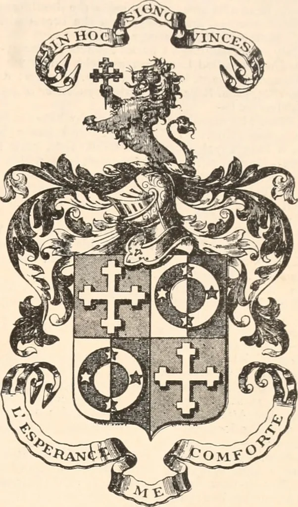 An illustration from Armorial families : a directory of gentlemen of coat-armour, 1905, leaf 196