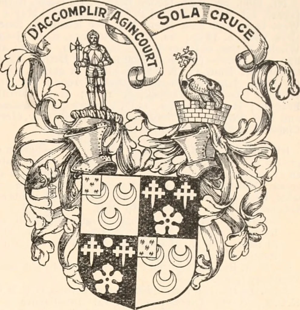 An illustration from Armorial families : a directory of gentlemen of coat-armour, 1905, leaf 198