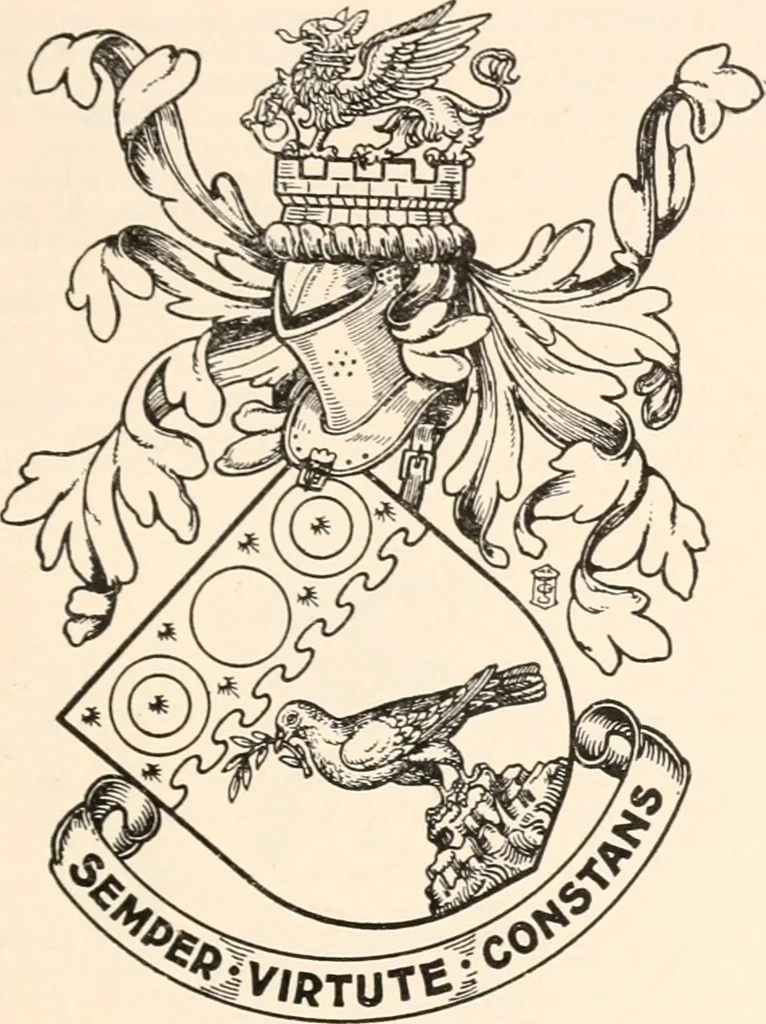 An illustration from Armorial families : a directory of gentlemen of coat-armour, 1905, leaf 200