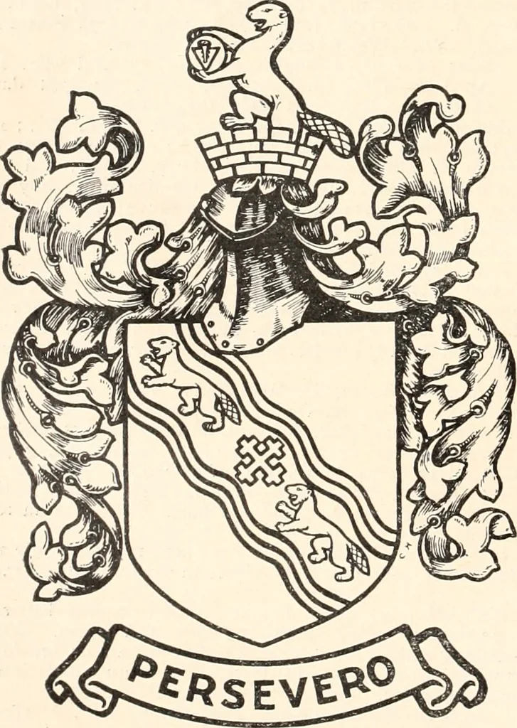 An illustration from Armorial families : a directory of gentlemen of coat-armour, 1905, leaf 201
