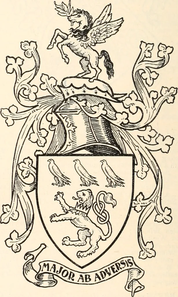 An illustration from Armorial families : a directory of gentlemen of coat-armour, 1905, leaf 201