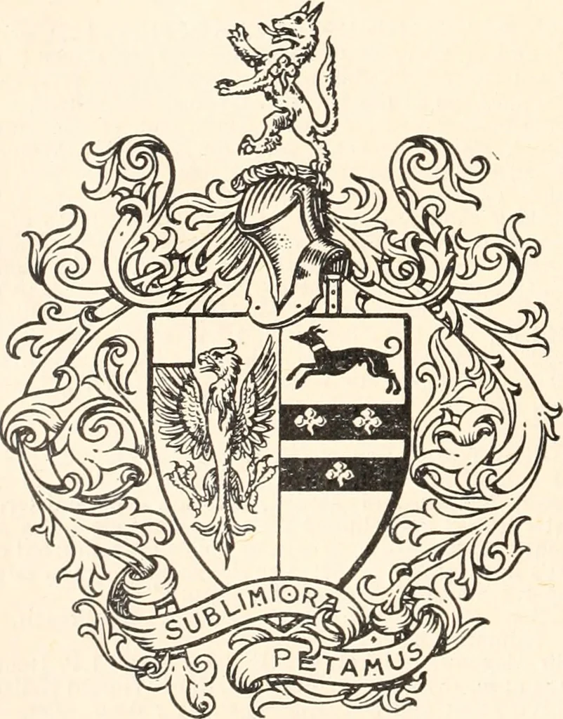 An illustration from Armorial families : a directory of gentlemen of coat-armour, 1905, leaf 205