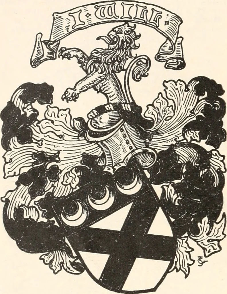 An illustration from Armorial families : a directory of gentlemen of coat-armour, 1905, leaf 215