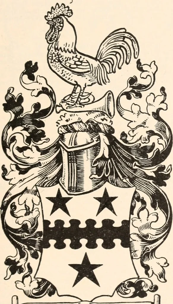 An illustration from Armorial families : a directory of gentlemen of coat-armour, 1905, leaf 216