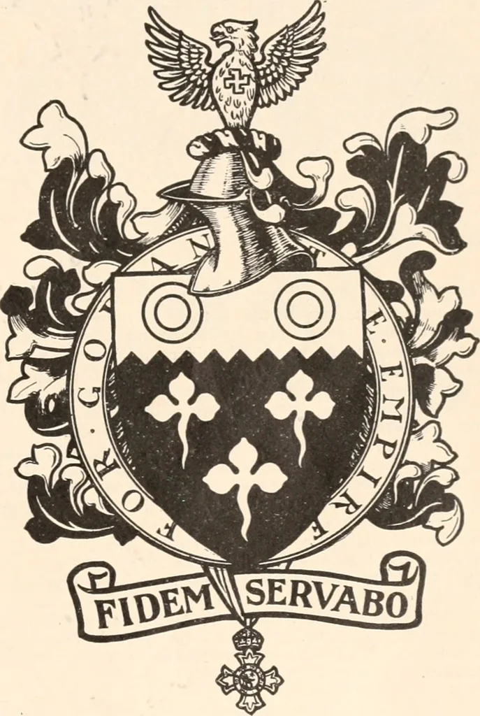 An illustration from Armorial families : a directory of gentlemen of coat-armour, 1905, leaf 216