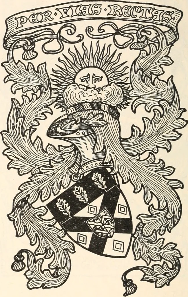 An illustration from Armorial families : a directory of gentlemen of coat-armour, 1905, leaf 219