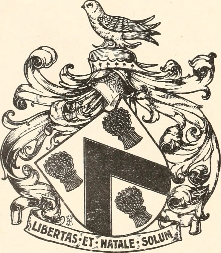 An illustration from Armorial families : a directory of gentlemen of coat-armour, 1905, leaf 221