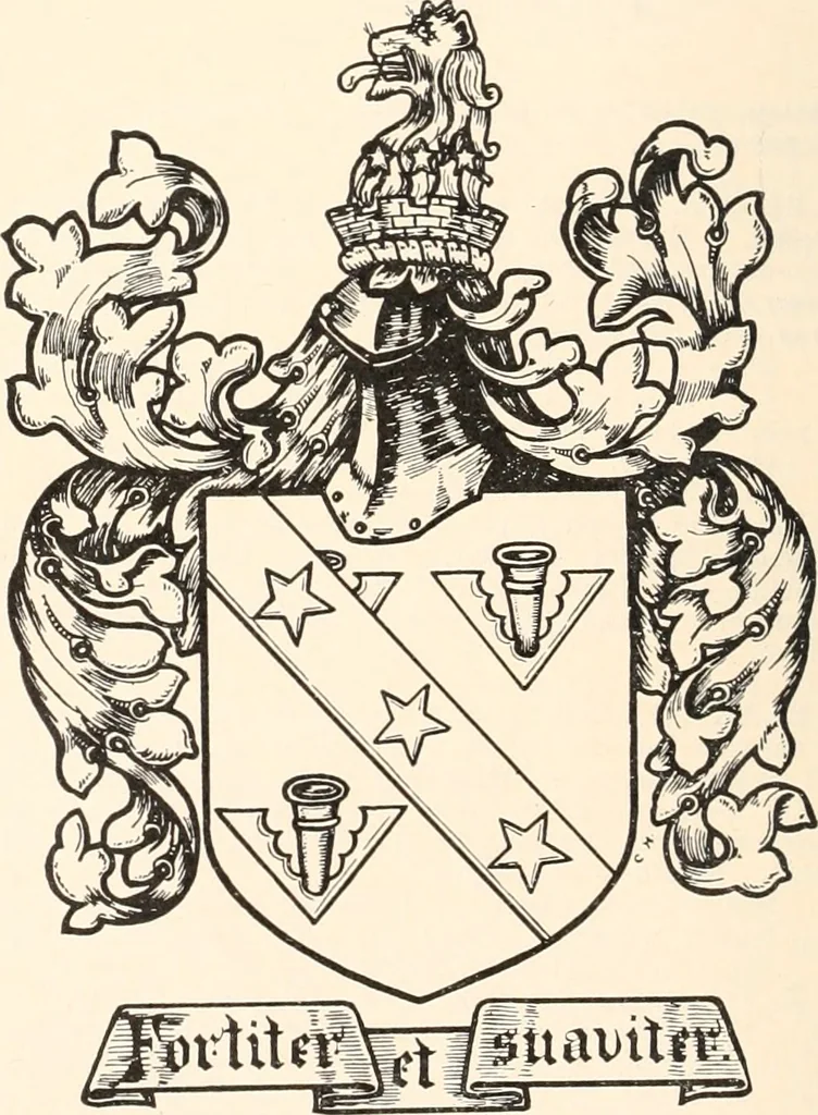 An illustration from Armorial families : a directory of gentlemen of coat-armour, 1905, leaf 223