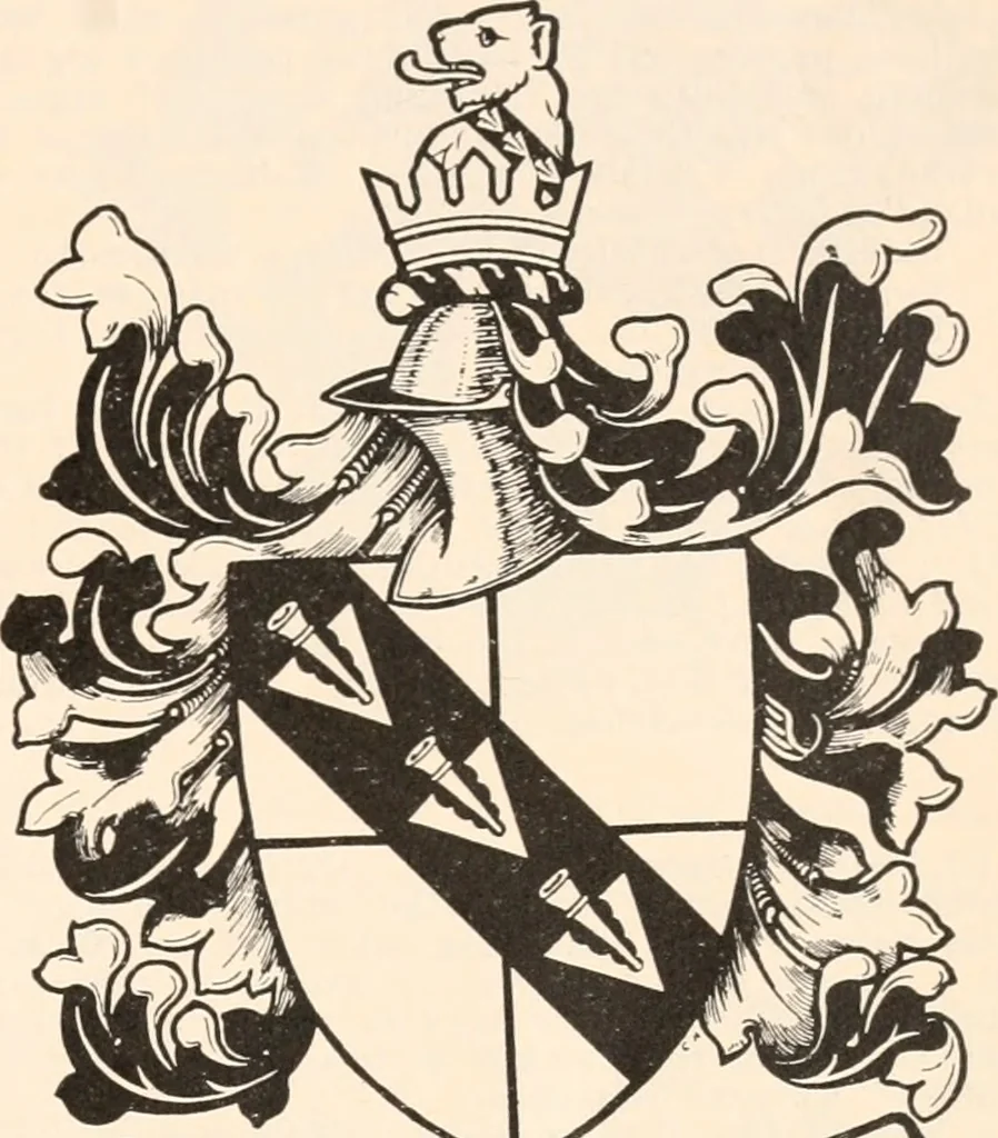 An illustration from Armorial families : a directory of gentlemen of coat-armour, 1905, leaf 224