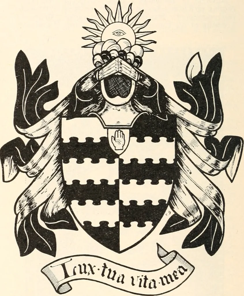 An illustration from Armorial families : a directory of gentlemen of coat-armour, 1905, leaf 229