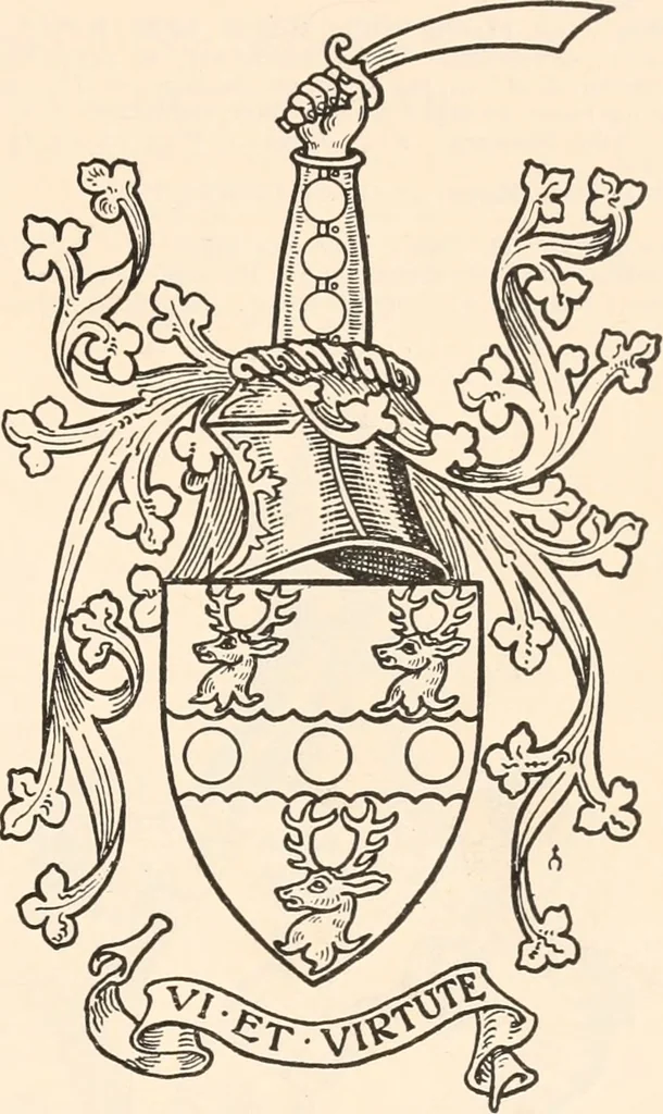 An illustration from Armorial families : a directory of gentlemen of coat-armour, 1905, leaf 232