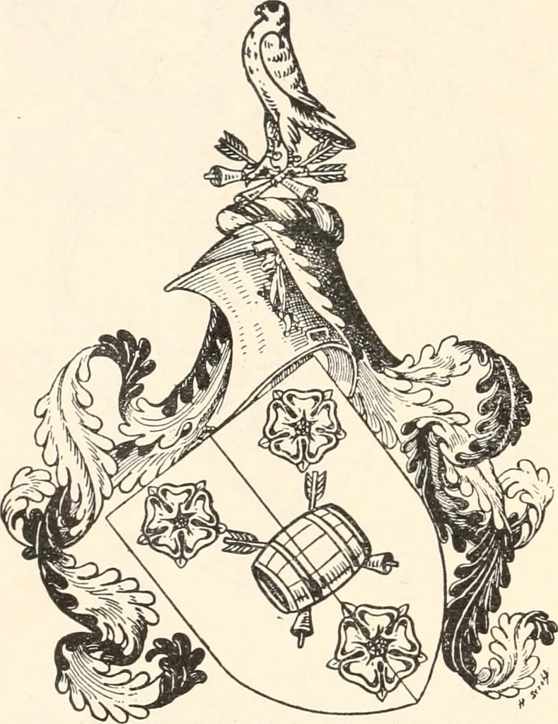 An illustration from Armorial families : a directory of gentlemen of coat-armour, 1905, leaf 233