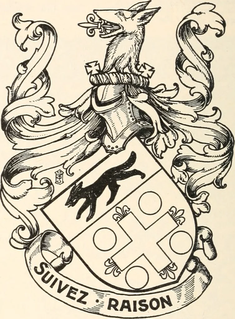 An illustration from Armorial families : a directory of gentlemen of coat-armour, 1905, leaf 235
