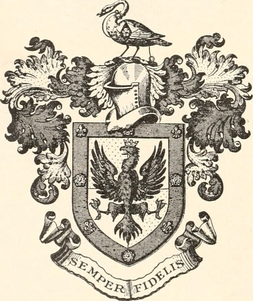 An illustration from Armorial families : a directory of gentlemen of coat-armour, 1905, leaf 237