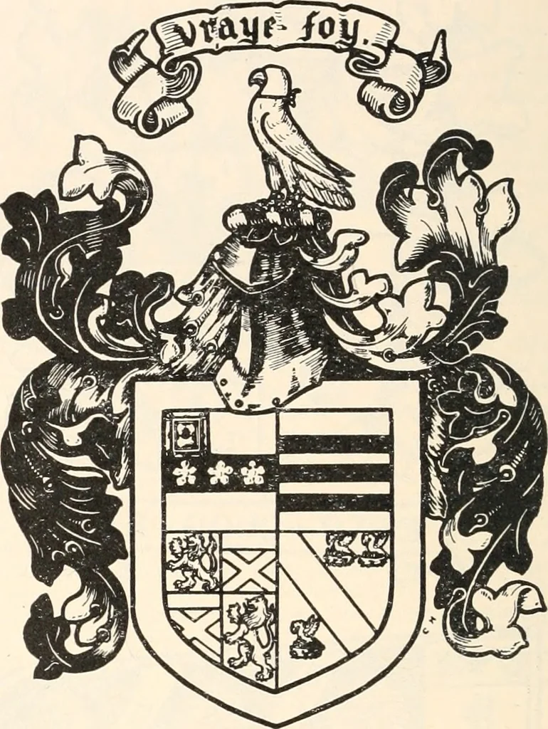 An illustration from Armorial families : a directory of gentlemen of coat-armour, 1905, leaf 243