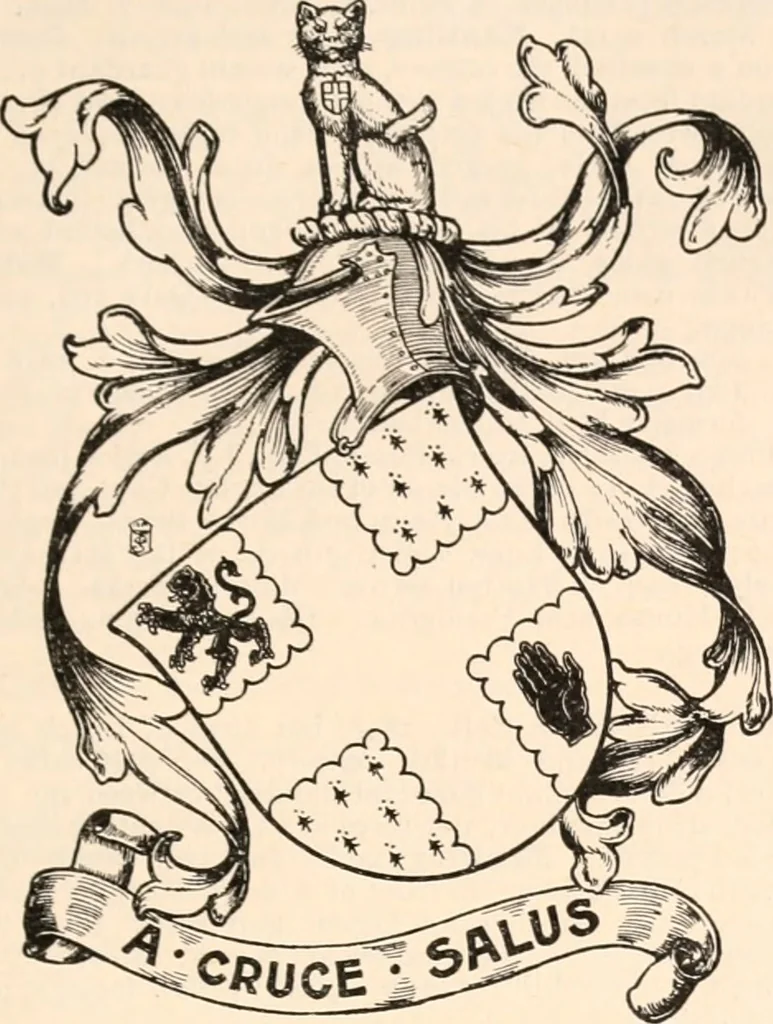 An illustration from Armorial families : a directory of gentlemen of coat-armour, 1905, leaf 246