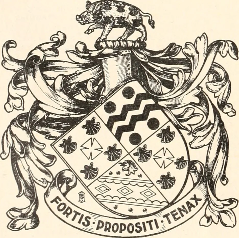 An illustration from Armorial families : a directory of gentlemen of coat-armour, 1905, leaf 249