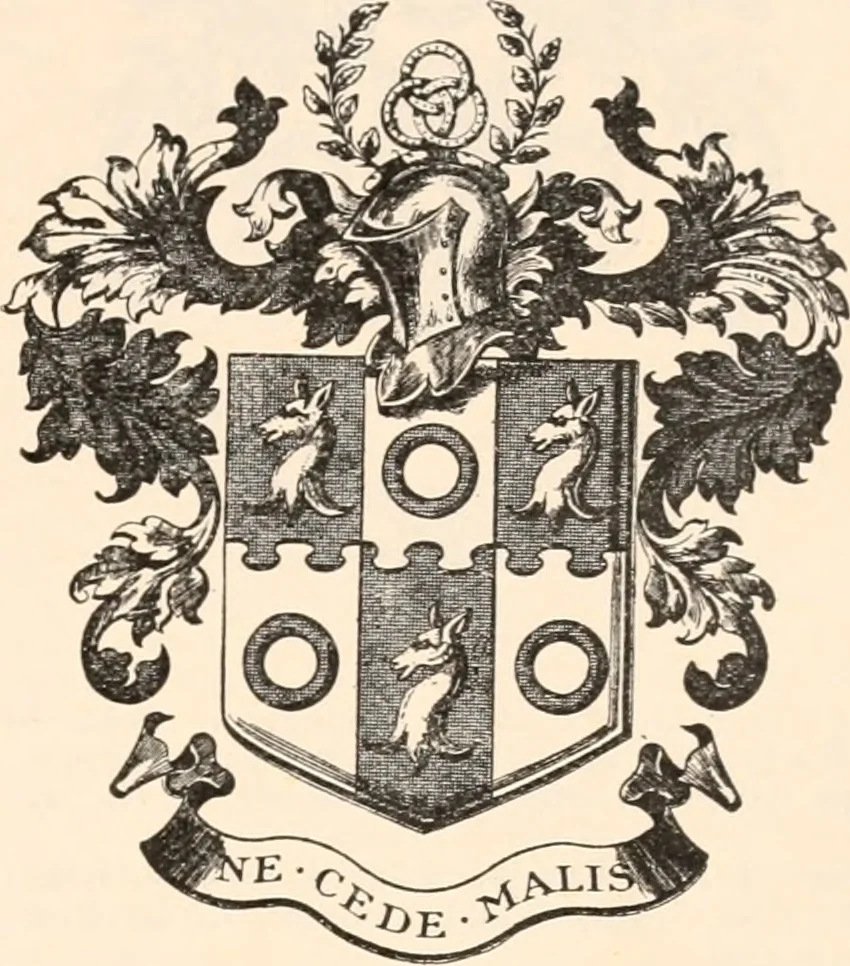 An illustration from Armorial families : a directory of gentlemen of coat-armour, 1905, leaf 250