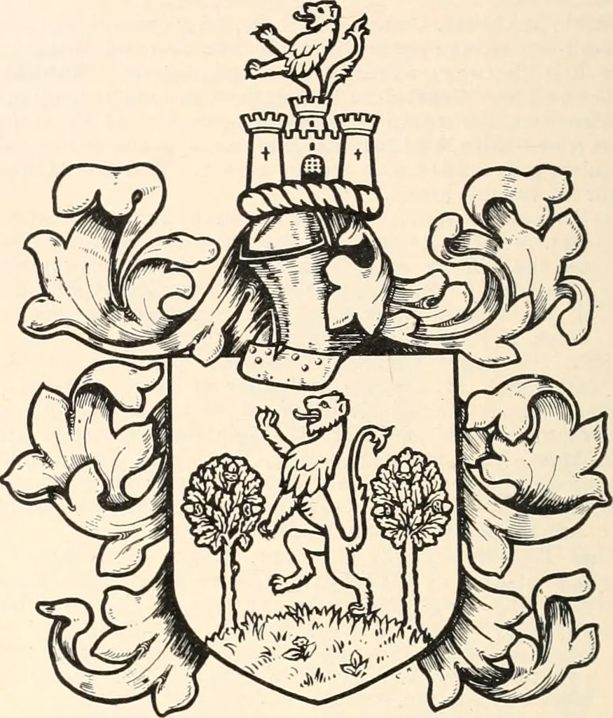 An illustration from Armorial families : a directory of gentlemen of coat-armour, 1905, leaf 253