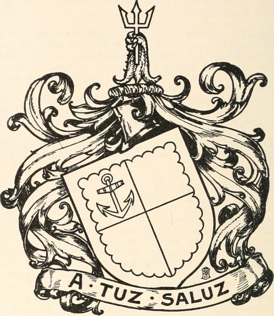 An illustration from Armorial families : a directory of gentlemen of coat-armour, 1905, leaf 271
