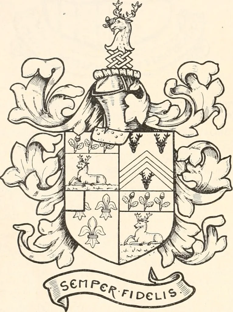 An illustration from Armorial families : a directory of gentlemen of coat-armour, 1905, leaf 273